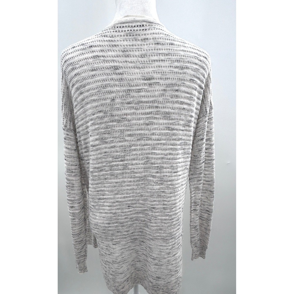 LOFT Open Front Marled Knit Cardigan Sweater Small Lightweight Coastal Weekend - Picture 5 of 10